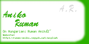 aniko ruman business card